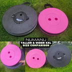 2025 Upgraded 19.7" XXL Collapsible Stool, 1000lbs Max Weight, Wider & Taller Pop Up Seat, Heavy Duty Portable Retractable Folding Chair or Travel Foot Rest, Gift for Camping & Outdoors