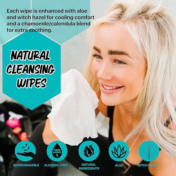 Body 12-Count Wipes - Original Disposable Wipes, Individually Wrapped for the Gym, Workout, Hiking, Travel, and Sport (Peppermint)