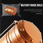 Lichamp LED Camping Lantern, 4 Pack Battery Powered Flashlight for Power Outages, Portable Collapsible Hanging Light Essential for Home, Outdoor, Emergency Lamp Survival Kit Gear for Hurricane, Gold