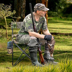 Extra Large Tripod Camping Chair with Backrest Portable Fishing Chair with Cup Holder Lightweight Folding Chair for Hunting, Hiking, Outdoor