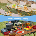 Roll-Up Camping Table Aluminum Low Folding Table for Outdoor Picnic BBQ Backyard Beach Easy Carrying in Bag-4FT