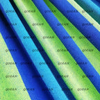 Brazilian Double Hammock 2 Person Extra Large 220x160cm Total Length 330cm Load 500lb Canvas Cotton Hammock for Patio Porch Garden Backyard Lounging Outdoor and Indoor(Blue/Green) XXL