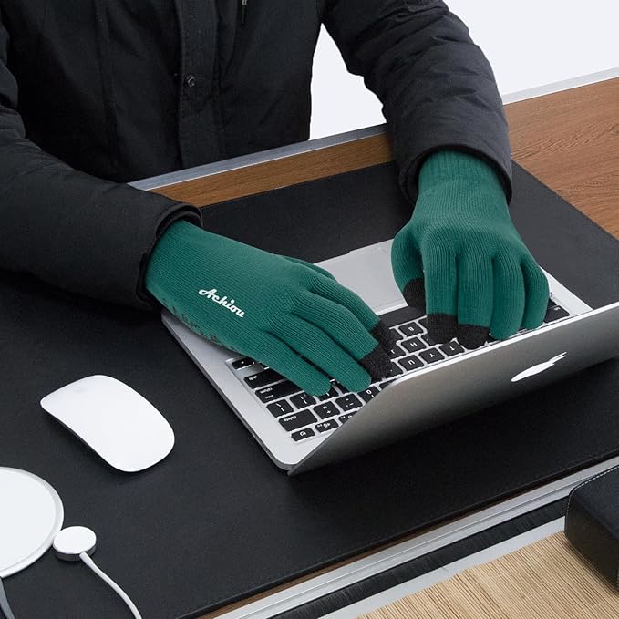 Achiou Winter Gloves, Glove for Men Women, Upgraded Touch Screen Texting Warm Running with Thermal Soft Knit Lining