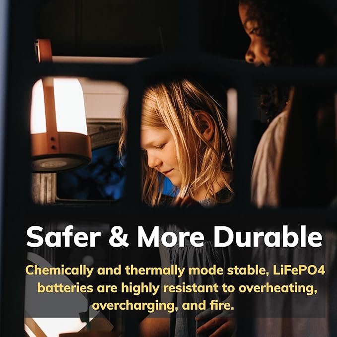 Bask KIN 3.0 Portable Cordless Rechargeable Lantern Table Lamp | Goes 5X Longer Without Needing A Charge - Only Lamp with A Long-Lasting LiFePO4 Battery On The Market