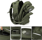QT&QY 25L/45L Military Tactical Backpack For Men Molle Daypack 3 Day Bug Out Bag Hiking Rucksack With Bottle Holder