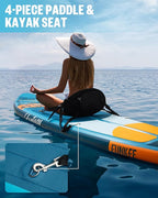 11’×34"×6" Extra Wide Inflatable Stand Up Paddle Board, Sup Board with Removable Fins, Backpack, Floating Paddle, Safety Leash, Floating Phone Case for Adults & Youth of All Skill Levels