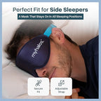 MyHalos® Sleep Mask - Eye Masks for Sleep - 100% Blackout Sleeping Mask for Women, Men & Side Sleepers - 3D Sleeping Eye Mask for Zero Pressure - Award Winning Design, Eyelash Friendly & Breathable