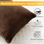 2 Pack Small Pillow, Memory Foam Mini Pillow 11 X 7 Inches for Travel, Sleeping, Nap and Neck, Knee, Lumbar Support, Tiny Cushion for Pet, Dogs (Brown)