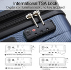 Hanke 20 Inch Expandable Carry on Luggage 22x14x9 Airline Approved Lightweight PC Hard Shell Suitcases with Wheels Travel Luggage Rolling Suitcase Travel Luggage Bag for Weekender(Dark Blue)