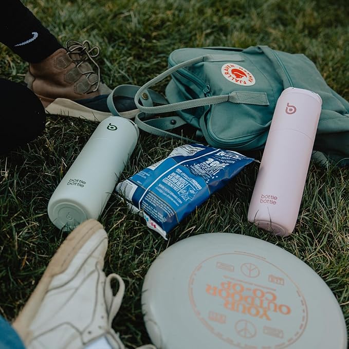 BOTTLE BOTTLE Insulated Water Bottle 24oz with Straw Lid and Handle for Sports Travel Gym Stainless Steel Water Bottles Double-Wall Vacuum Metal Leak Proof BPA-Free