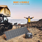 200W Portable Solar Panel for Power Station Generator, 12V/24V Flexible Foldable Solar Panel Kit Lightweight High-Efficiency Solar Charger Power Backup for Outdoor Van Camper Boat Caravan Off-Grid