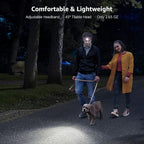 Lepro 320014 LED Rechargeable Headlamp, 2 Pack Head Lamp with 6 Modes for Camping & Hiking Gear Essentials, IPX4 Waterproof Bright Headlight Flashlights with Adjustable Headband, Type-C Cable - Red