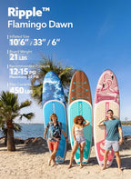 SLOOSH Inflatable Stand Up Paddle Board, 10'6" Paddle Boards with Premium Accessories, Non-Slip EVA Deck, Ultra-Light Carry Bag Pump, Ripple SUP for Youth & Adults of All Skill Levels