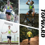 Running Vest Chest Phone Holder for Women Men, Reflective Vest Safety Gear for Dog Walking Cycling - Adjustable Waist/Shoulder