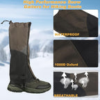 Adjustable Snake Gaiters Men Women Snake Boot Gators Bite Protection Guards Chaps Waterproof Leg Gaiter Hiking Hunting