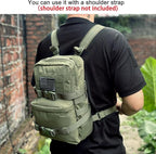 Tactical Mini Molle Hydration Pack,Molle Hydration Carrier with US Flag Water Resistant,Hydropack for Tactical Vest Backpack