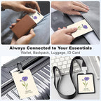 Wallet Tracker Card (iOS Only), Rechargeable Bluetooth Smart Tracking for Apple Find My Compatible Anti Tracker for Men Women Slim Item Locator for Purse Passport Key Luggage Tag (1Pcs/FEB FLR)