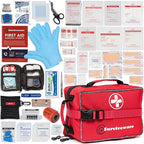 Surviveware 238 Pcs Comprehensive Premium Survival First Aid Kit - Medical Emergency Kit for Travel Camping Gear, Home Essentials & Outdoor Emergencies - Survival Kit