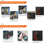 Dual Fuel Camp Stove with Windblocker, Propane or Butane Stove10000 BTU With Propane Adapter Hose and Carrying Case Propane Stove for Camping,Gas Portable Stove for Huting, Hiking（Fuel not included）