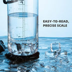 Fanhaw 32 oz Clear Water Bottle with Fast-Flow Spout Lid, BPA-Free Tritan, Wide Mouth, Leakproof, Reusable Bottle for Gym, School, Office, Travel (Clear&Black)