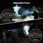 Lighting EVER LED Flashlights High Lumens, Small Flashlight, Waterproof, Adjustable Focus Flash Light for Outdoor, Emergency, Camping, AAA Batteries Included, 2 Pack