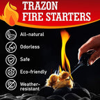 All Natural Wood Fire Starters: Fireplace Camping Charcoal Starter Grill BBQ Chimney Wood Stove Campfires Fire Pit. Fatwood Sticks. Camp Firestarter, Fire Tools. Fire Starter Outdoor/Indoor/Travel