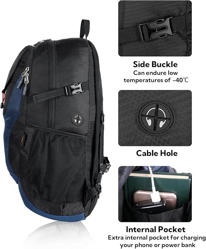 WATERFLY Lightweight Packable Hiking Backpack: 30L Foldable Travel Daypack Ultralight Camping Day Pack for Woman Man