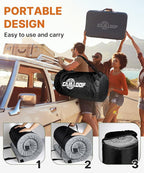 3 Inch GAIALOOP Thick Memory Foam Camping Mattress Sleeping Pad [Car/Tent/Cot] Glamping Portable Floor Mat Roll Up Futon Mattress for Guests Sleepover