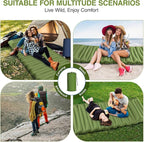 Sleeping Pad for Camping, 5" Extra-Thick Camping Mat with Pillow Built-in Foot Pump, Ultralight Inflatable Sleeping Mat for Camping, Backpacking, Hiking, Camp Tent