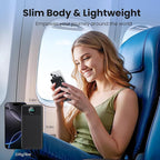 Portable Charger USB C Power Bank with 2 Built in Cables & AC Wall Plug,13800mAh Portable Battery Pack Fast Charging Compact LED Display Universal Compatible with iPhone 16/15,Galaxy S23,Tablets etc