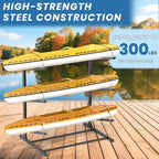 Kayak Storage Rack, Heavy-Duty Freestanding Kayak Racks for outdoor and Indoor storage, Kayak Stand for Garage, Rust-Proof Powder Coated Steel Kayak Holder for Canoes, Surfboards, Paddleboards,