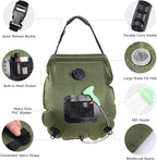 Unniweei Solar Portable Shower Bag, 5 Gal/20L Solar Heating Camping Shower Bag with Removable Hose&On-Off Switchable Shower Head, Compact Camping Shower for Camping, Hiking, Traveling, Beach Swimming