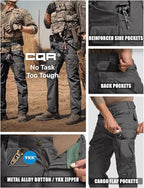 CQR Men's Tactical Pants, Water Resistant Ripstop Cargo Pants, Lightweight EDC Work Hiking Pants, Outdoor Apparel