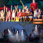 Macarrie 18 Pack LED Headlamps IPX4 Waterproof 3 Modes Headlamp Flashlight Bright Head Lights Camping Accessories for Adults Kids Hiking, Running, Repairing, Fishing, Batteries Not Included(Orange)