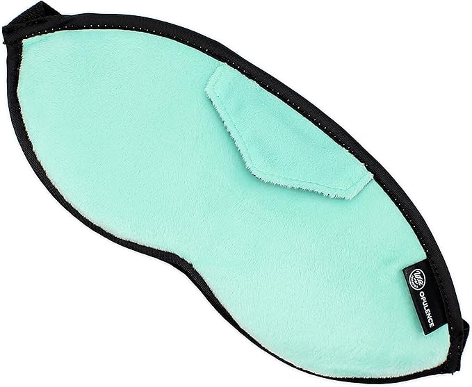 Dream Essentials Opulence Micro Plush Sleep Mask with Soft Foam Earplugs (Calm Sea Green)