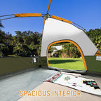 CAMPROS CP Tents for Camping 4 Person Tent Waterproof Windproof Double Layer Camping Tent, Easy Setup Dome Tent with Large Mesh Windows & Wider Door for Outdoor Camping & Hiking