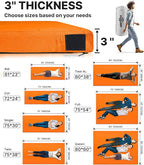 3 Inch GAIALOOP Thick Memory Foam Camping Mattress Sleeping Pad [Car/Tent/Cot] Glamping Portable Floor Mat Roll Up Futon Mattress for Guests Sleepover