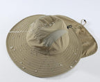 Home Prefer UPF 50+ Mens Wide Brim Fishing Hat with Neck Flap Sun Hat for Men Women Sun Protection Cap