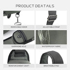 Crossbody Sling Bag Casual Shoulder Hiking Backpack with Convertible Shoulder Strap for Travel Hiking Shopping Leisure Sport