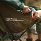 Helinox Sunset Chair Lightweight High-Back Collapsible Camping Chair Blackout, 3.4Ibs Outdoor Chairs, Picnic Chair, Portable Camping Chair, with Side Pockets