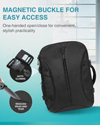 TSA-Friendly Travel Backpack with Laptop Compartment, 30L Carry-On Backpack for Men & Women, 180° Lay-Flat Design, Waterproof & Durable 1000D Oxford, Fits 15.6" Laptop