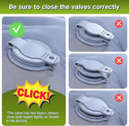 Double Sleeping Pad Camping, Self Inflating 6'' Extra-Thick 2 Person Pillow Built-in Foot Pump Waterproof Inflatable Sleeping Mat Backpacking, Tent, Hiking, Portable Camping Pad