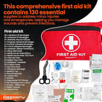 Emergency Survival Kit with First Aid Gears and Supplies - EDC Go Bugout Bag - Get Home Backpack for Camping Outdoor - Tactical Military Molle Pouch Grade - Gift for Man Woman