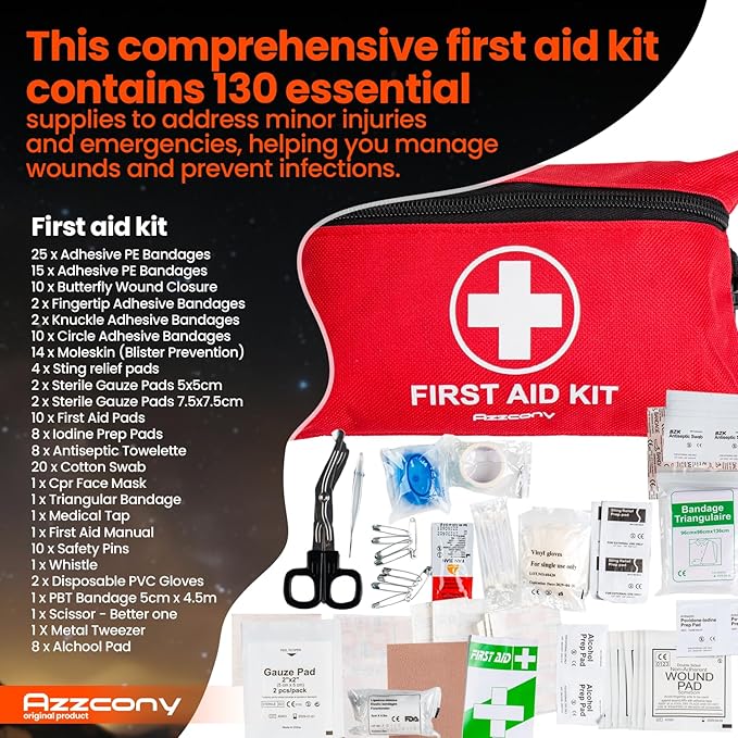 Emergency Survival Kit with First Aid Gears and Supplies - EDC Go Bugout Bag - Get Home Backpack for Camping Outdoor - Tactical Military Molle Pouch Grade - Gift for Man Woman