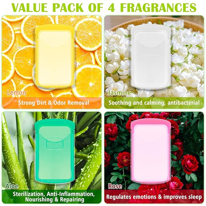 2 Boxs (100 Sheets) Hand Washing Soap Sheets for Outdoor Travel,Portable Camping Hand Soap,Hiking Washing Hand Bath Paper Soap for Travel,BBQ,Party,School,Girls(Yellow&Pink)