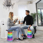 ALEVMOOM Upgraded Portable Collapsible Folding Stool with Cushion Retractable Telescoping Stool for Adults Sturdy Capacity 440lbs Camping Stool for Outdoor Hiking Garden BBQ with Bag