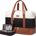 LOVEVOOK Weekender Bag, Large Travel Duffel Bag for Women with 2 Packing Cubes, Carry on Overnight Bag with Shoe Compartment, Mom Hospital Bags for Labor and Delivery
