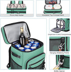 Large Waterproof Insulated Cooler Backpack for Men & Women, Leak Proof Cooler Backpack for Camping, Beach, Fishing, Picnic, Travel, Outdoor, 30L, 48Cans