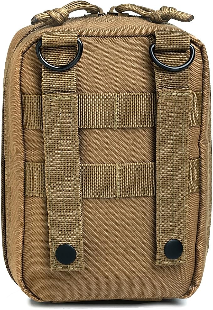 First Aid Molle Pouch - Heavy Duty IFAK Pouch - Empty Medical Pouch Ideal for Military Use EMTs Law Enforcement Camping and Hiking - Med Pouch for Optimal Organization