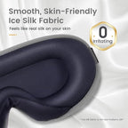 ringchan Complete Blackout 3D Sleep Mask – Contoured & Zero-Pressure Eye Cover for Sleep, Travel & Office Nap – Soft, Hair-Friendly Adjustable Strap – Slate Gray